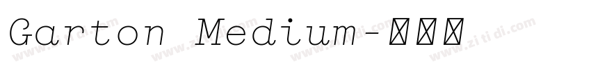 Garton Medium字体转换